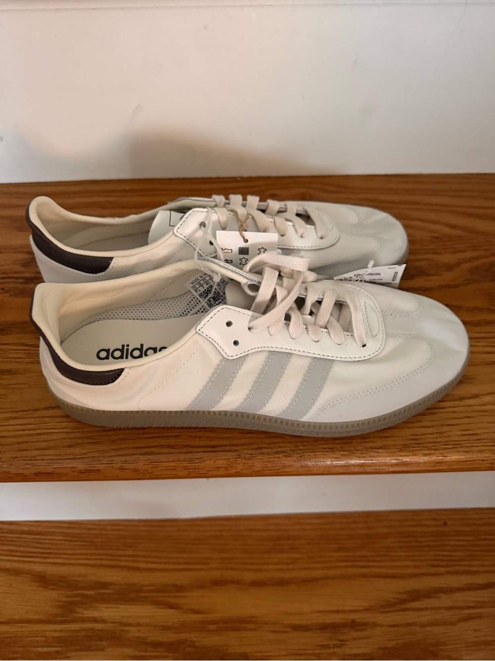 Adidas Samba Decon Sneakers in White and Light Gray